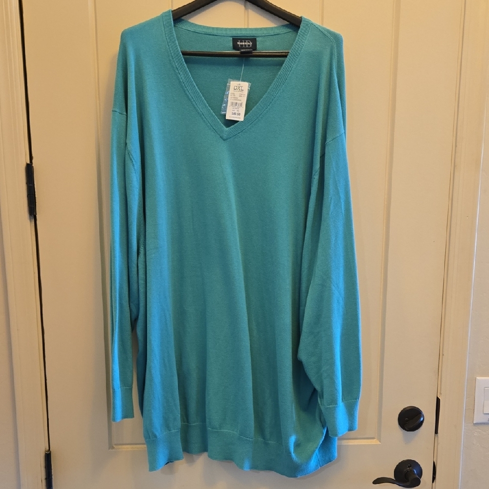 Harbor Bay Turquiose V-Neck Sweater